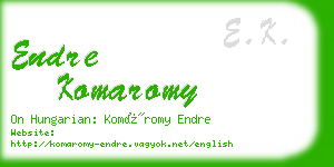 endre komaromy business card